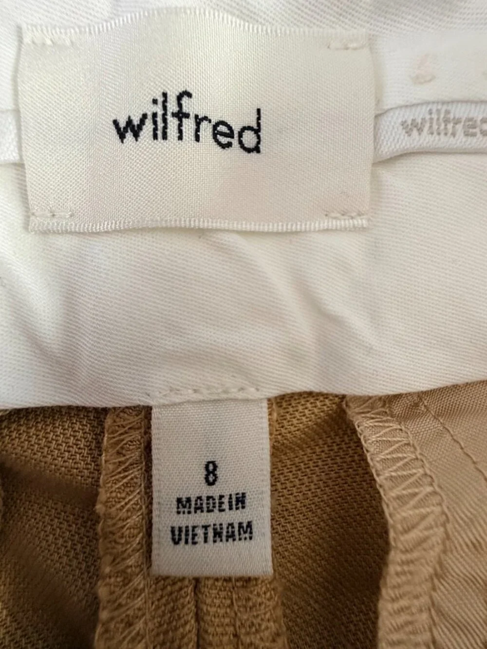 Wilfred Author Linen Pant Wide-leg Linen Sandy Beige 8 #A3837